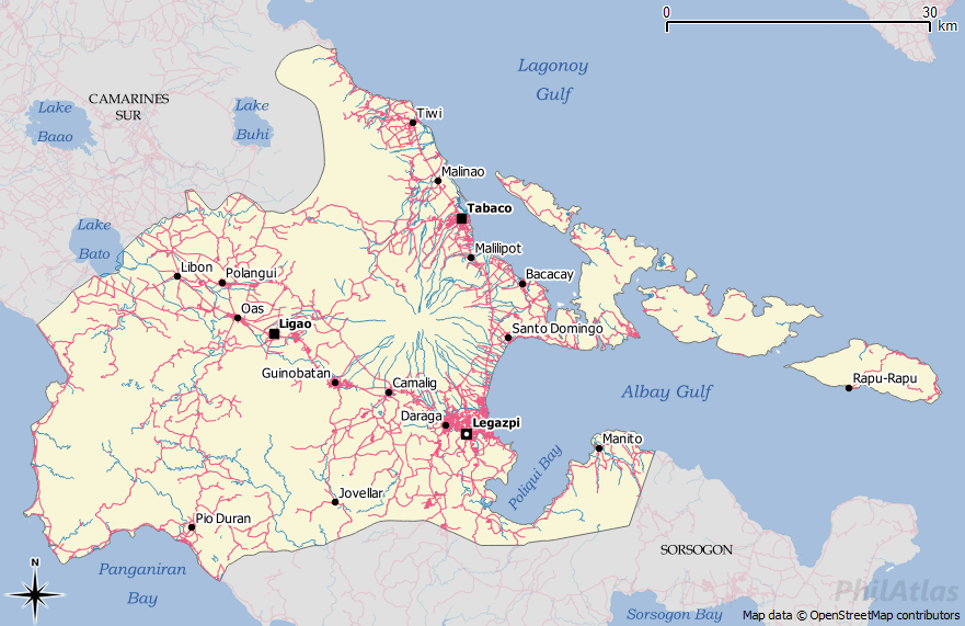 Albay In Philippine Map