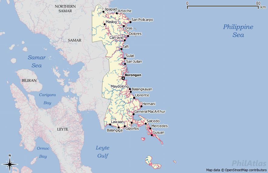 Oras Eastern Samar Map Eastern Samar Profile – Philatlas